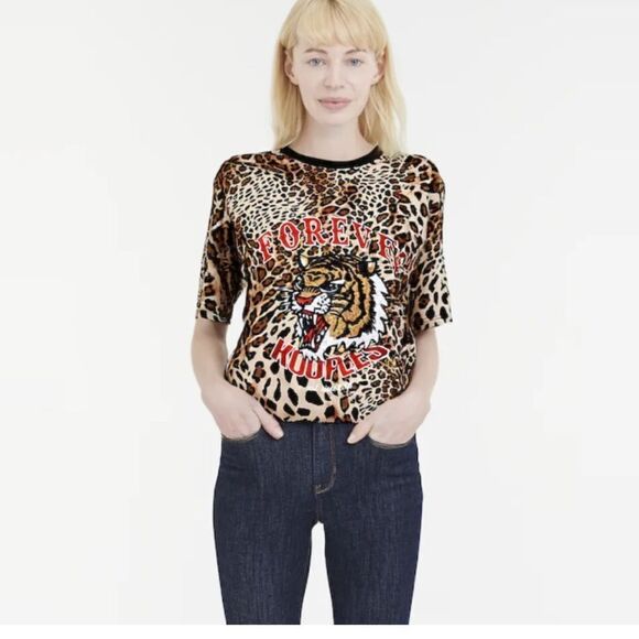 The Kooples Tiger Logo Tee NWT size XS - Picture 1 of 11